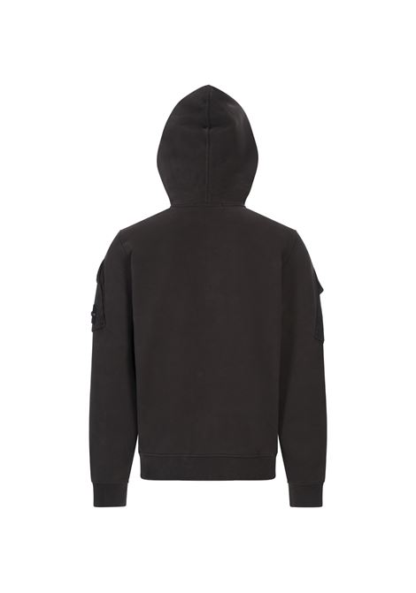 Felpa Garzata Piombo Con Zip e Cappuccio STONE ISLAND | S15-6100009 S0A20V0062